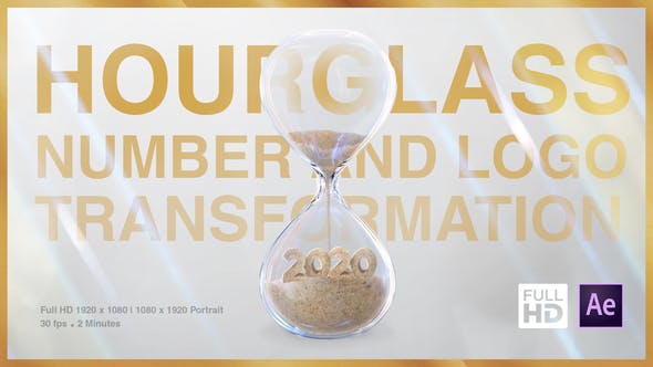 Hourglass Number and Logo Transformation - 25550747 Videohive Download