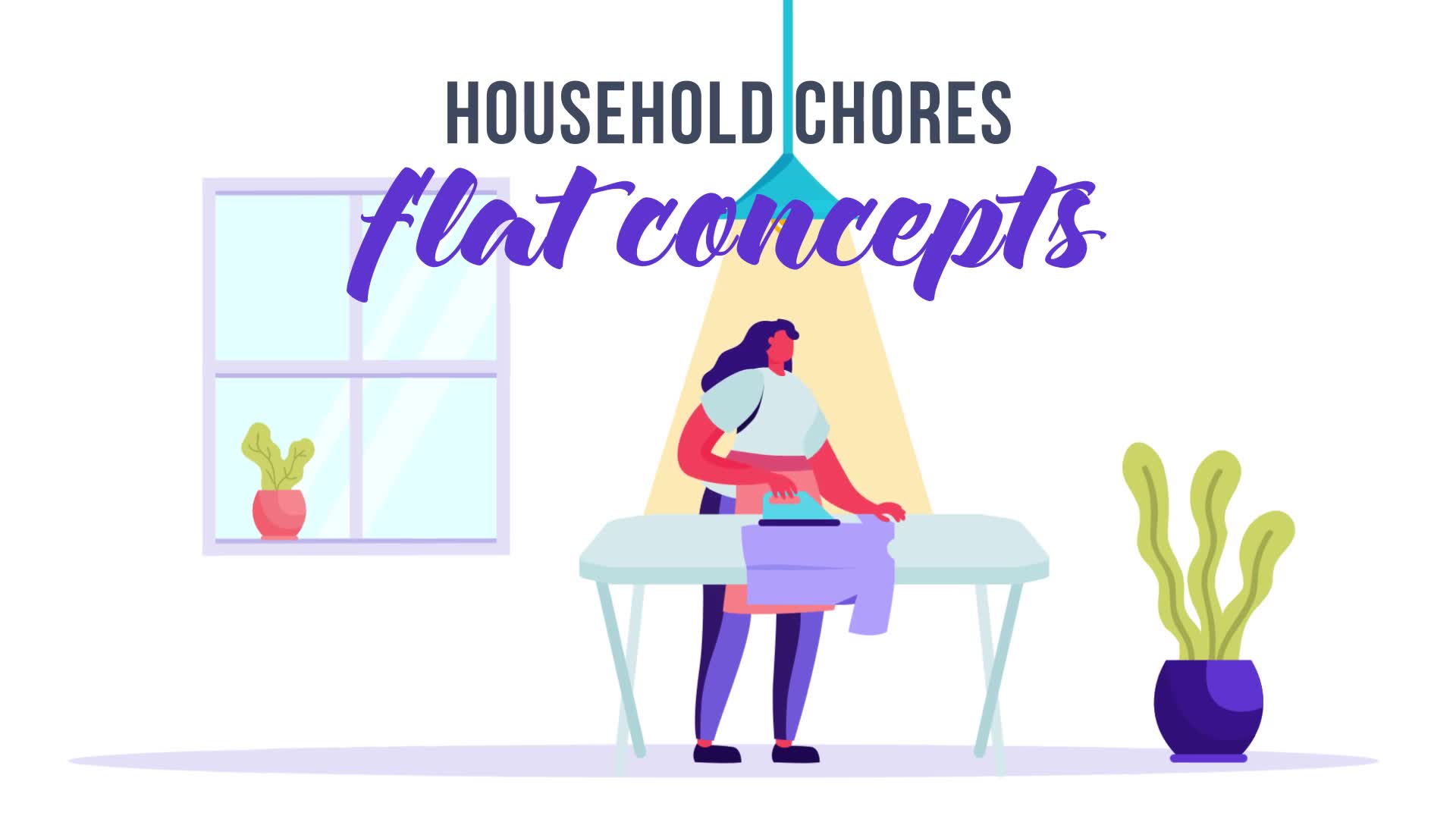 Household chores Flat Concept Videohive 33263920 After Effects Image 2