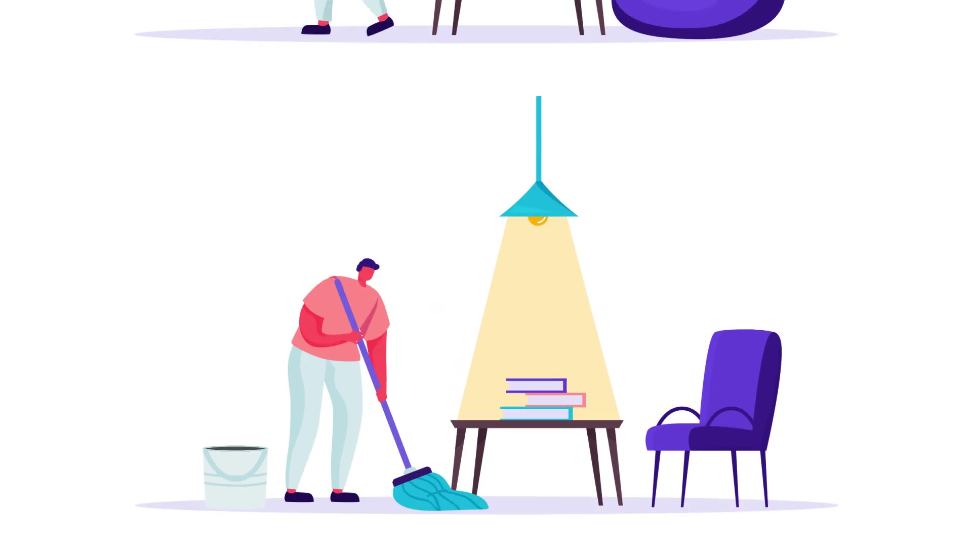 Household duties Flat Concept Videohive 33263968 After Effects Image 8