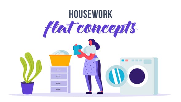 Housework Flat Concept - Download 33263974 Videohive