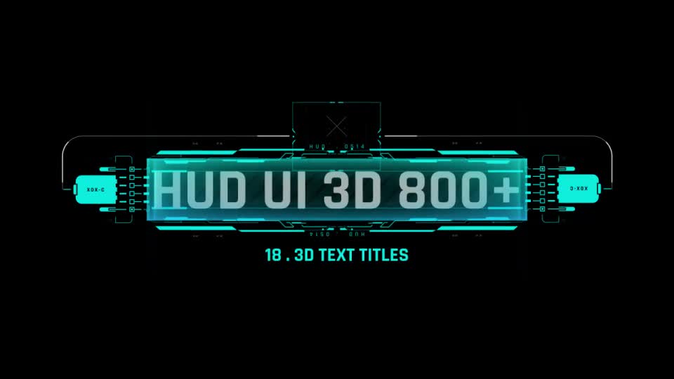 HUD 3D Text Titles Videohive 39236407 After Effects Image 1