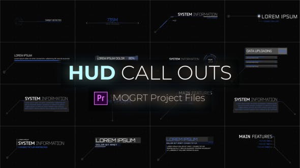 HUD Call Outs For Premiere Pro - Videohive 23169826 Download
