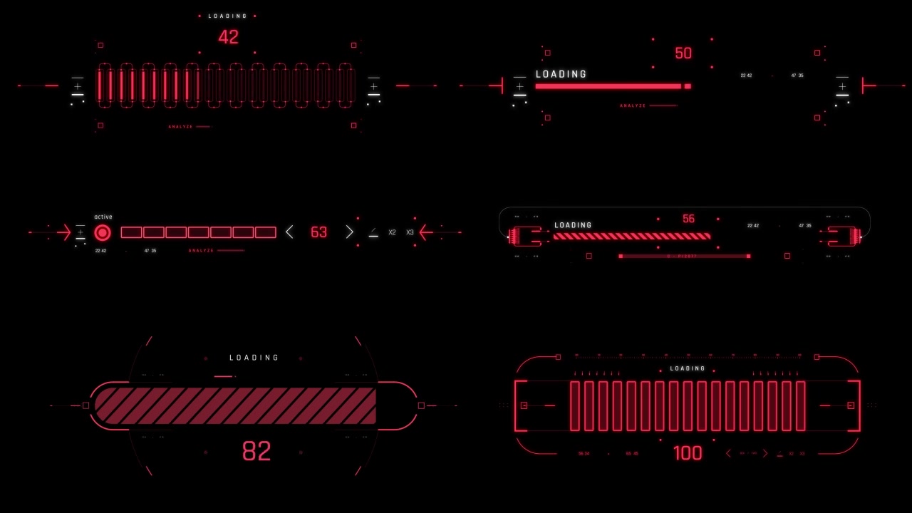 HUD Cyberpunk Loading Bars Videohive 39228122 After Effects Image 7