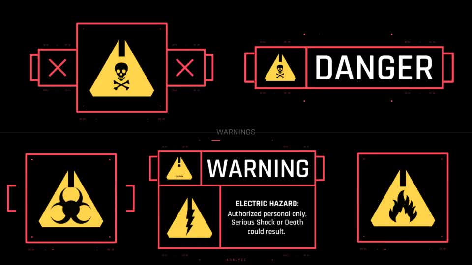 HUD Cyberpunk Warnings Videohive 40252198 After Effects Image 1