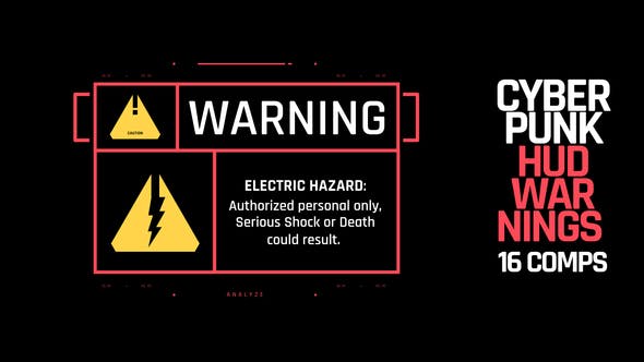 HUD Cyberpunk Warnings - 40252198 Download Videohive