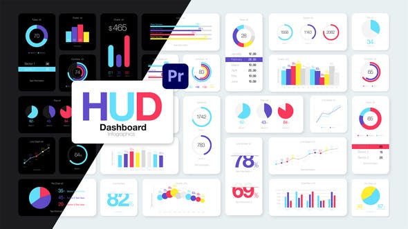HUD Dashboard Infographics Essential Graphics for Premiere Pro - 31652530 Videohive Download