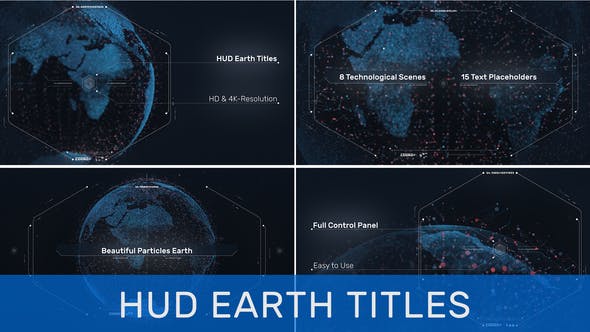 HUD Earth Titles - Videohive 31059564 Download
