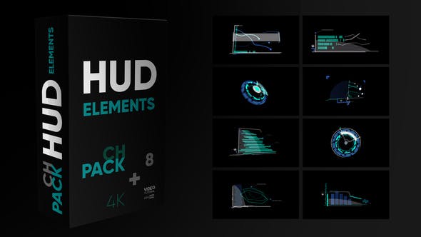 HUD Elements 4K - Download 36170359 Videohive