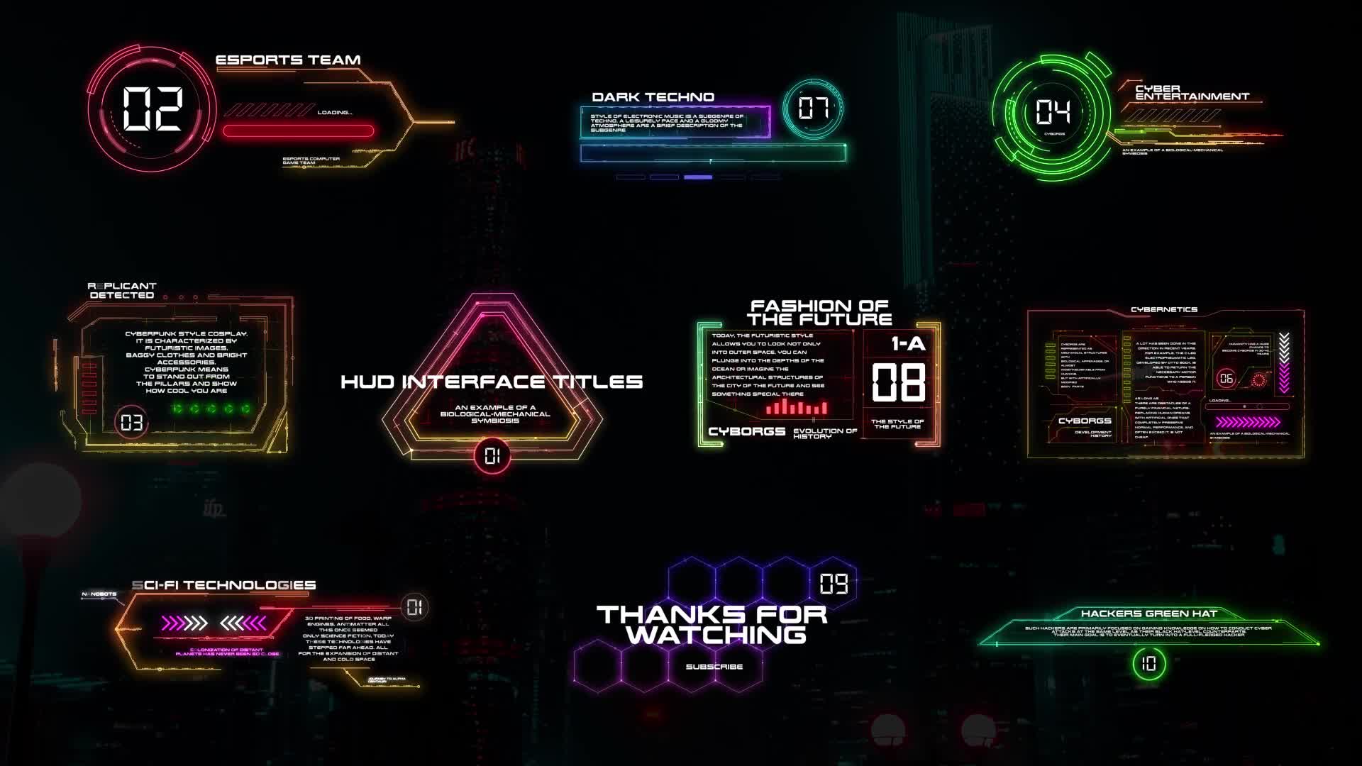 HUD Interface Titles for After Effects Videohive 37204275 After Effects Image 1