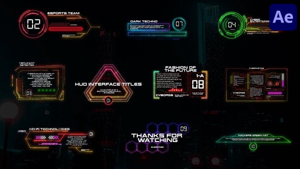 HUD Interface Titles for After Effects - Videohive 37204275 Download