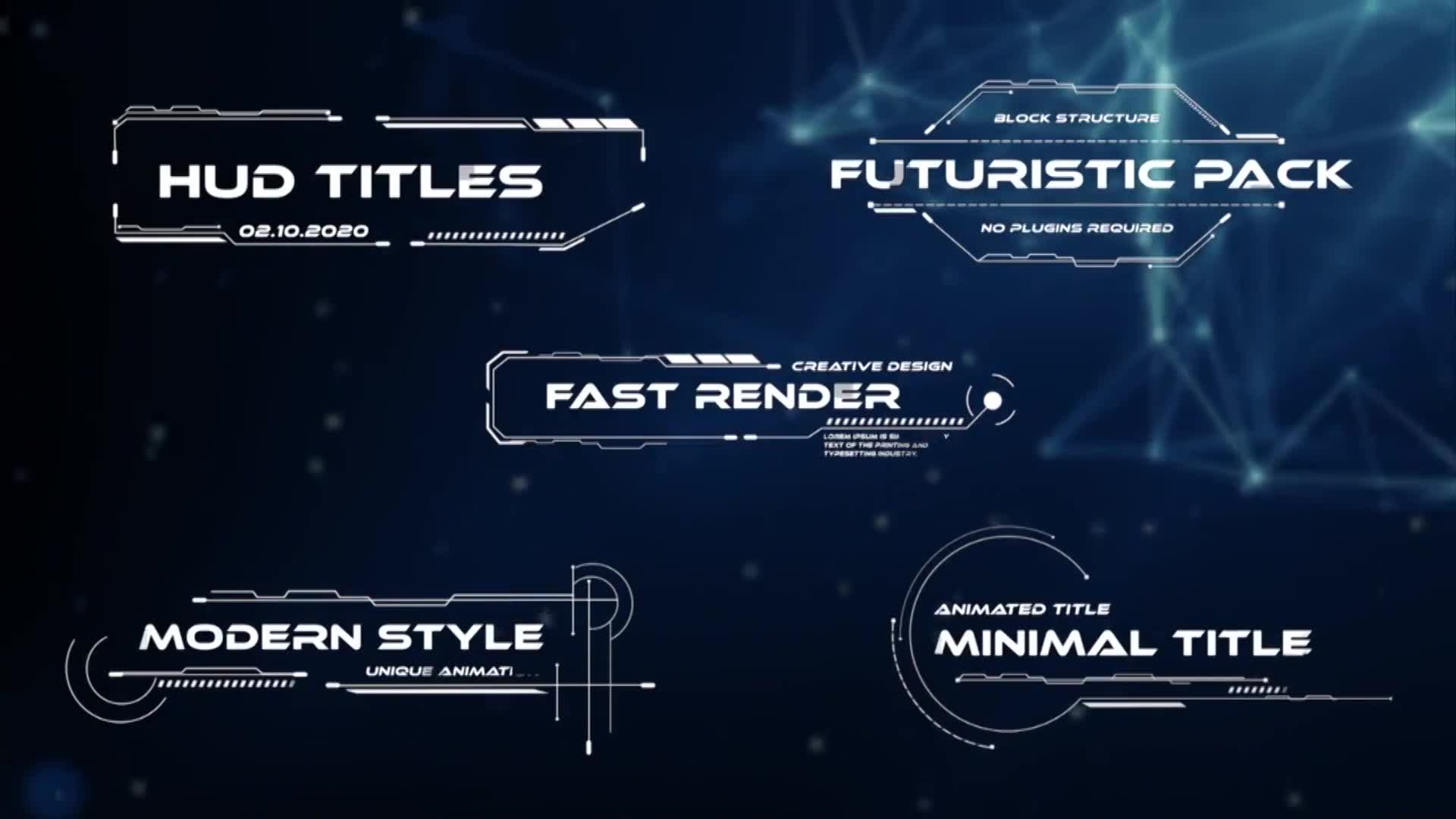 HUD Titles Videohive 29690952 Apple Motion Image 2