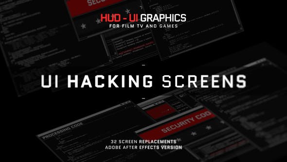 HUD UI Hacking Screens - Videohive Download 36234921