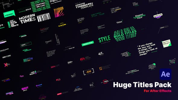 Huge Title Pack - Videohive Download 39436515