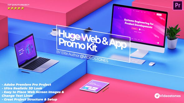 Huge Web Promo & App Promo Kit Website Presentation Premiere Pro - Download Videohive 34245721