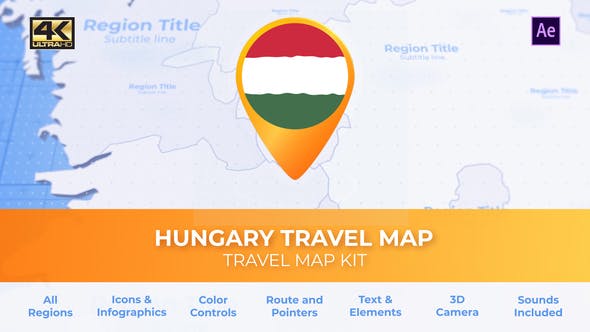 Hungary Map Hungary Travel Map - Videohive Download 30470489