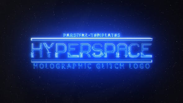 Hyperspace | Holographic Glitch Logo - 25366690 Download Videohive
