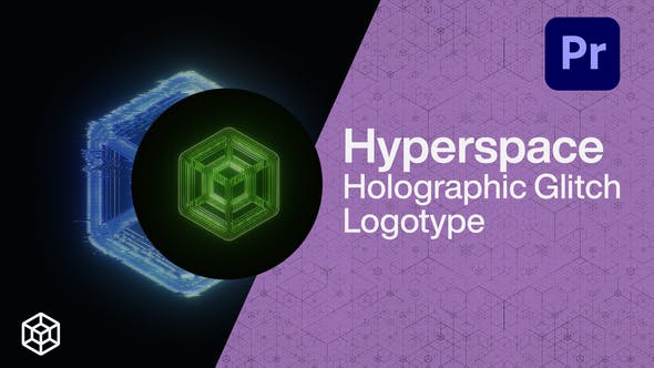 Hyperspace Holographic Glitch Logo - Download Videohive 33948614