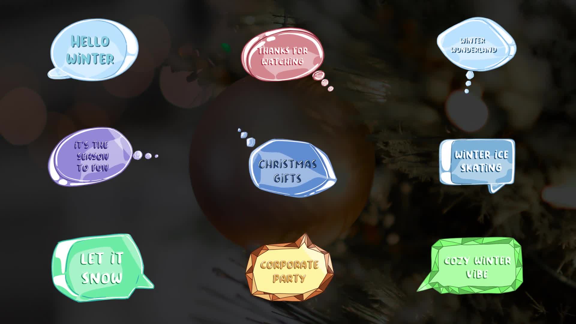 Ice And Crystal Speech Bubbles | After Effects Videohive 36064210 After Effects Image 1