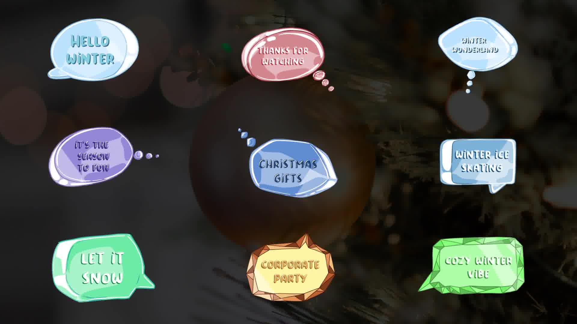 Ice And Crystal Speech Bubbles | After Effects Videohive 36064210 After Effects Image 12