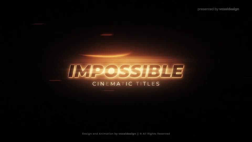 Impossible Cinematic Titles Videohive 38037132 After Effects Image 1