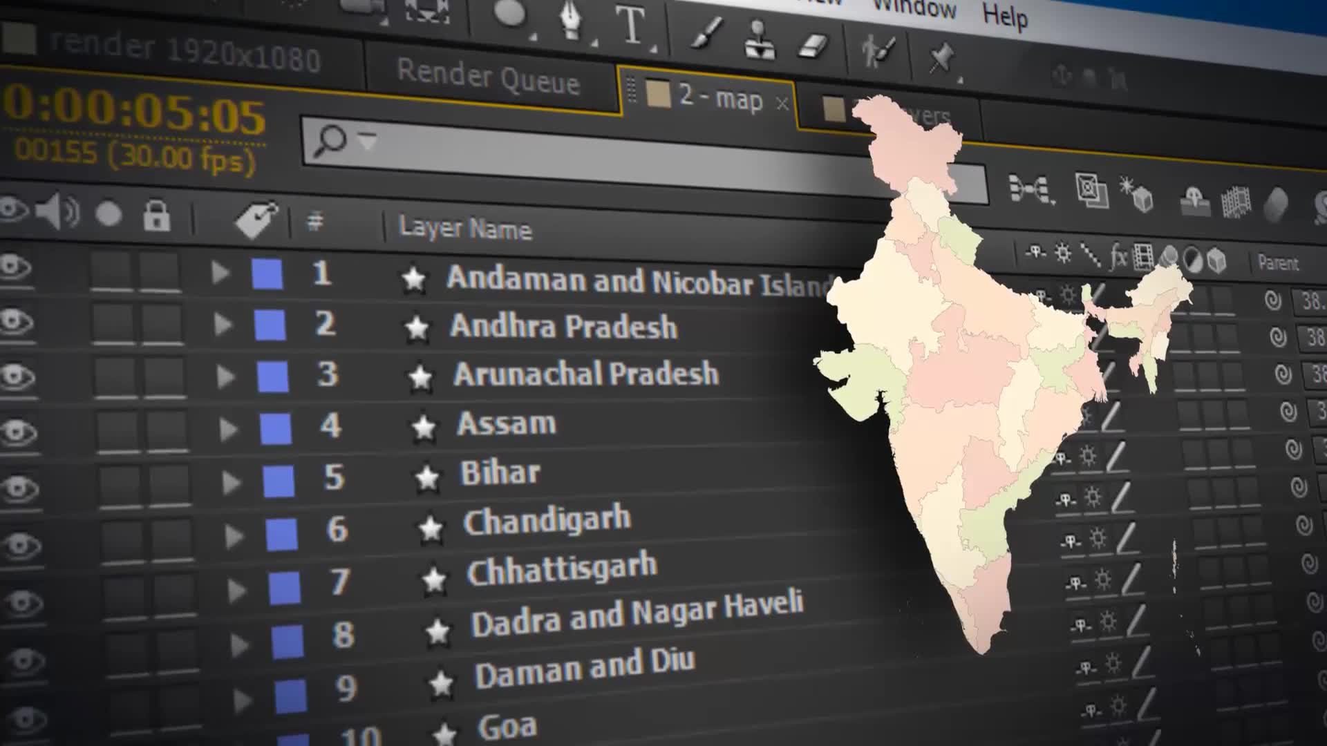 india map kit after effects template free download