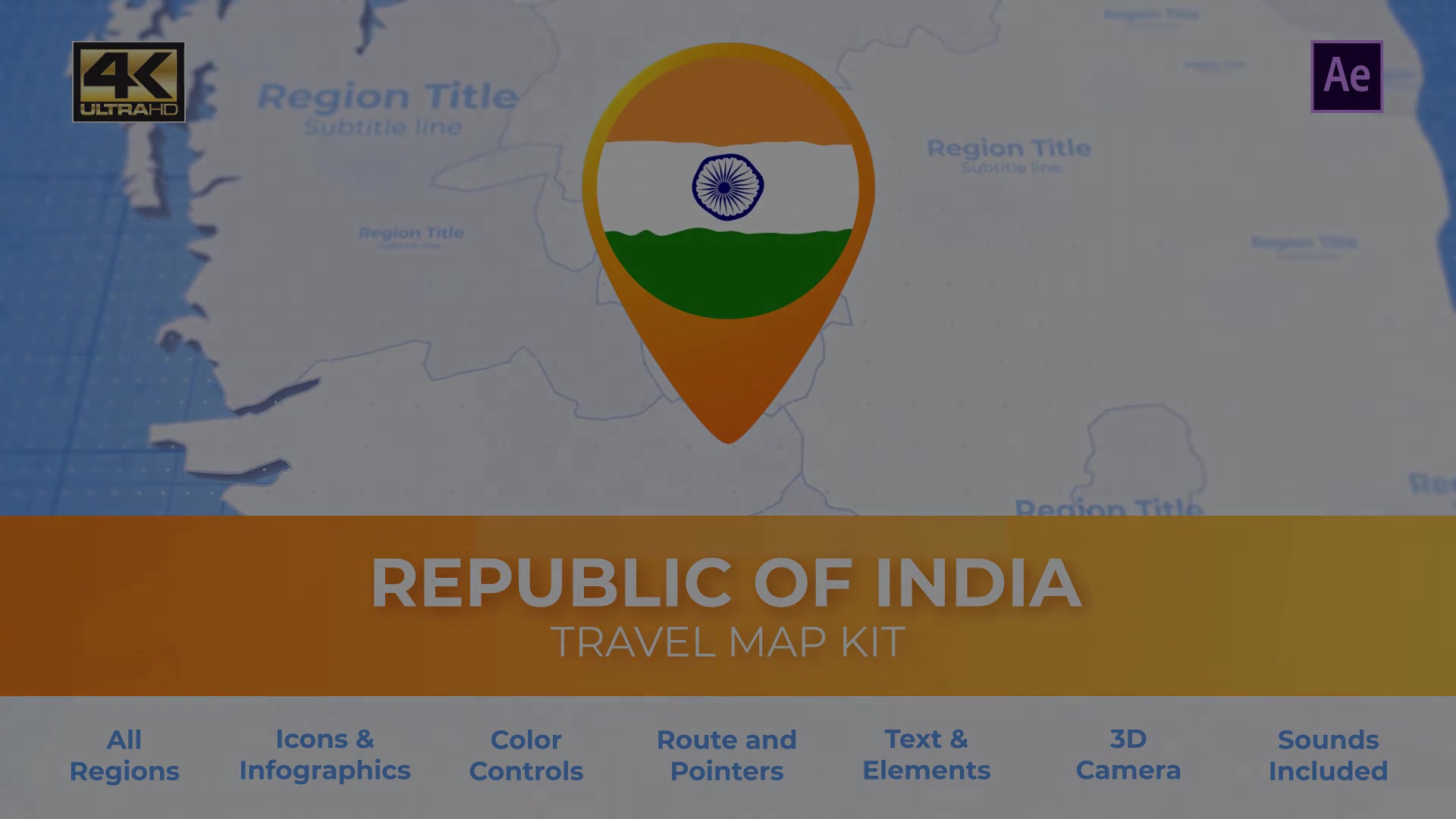 India Map Republic of India Travel Map Videohive 28226837 After Effects Image 13