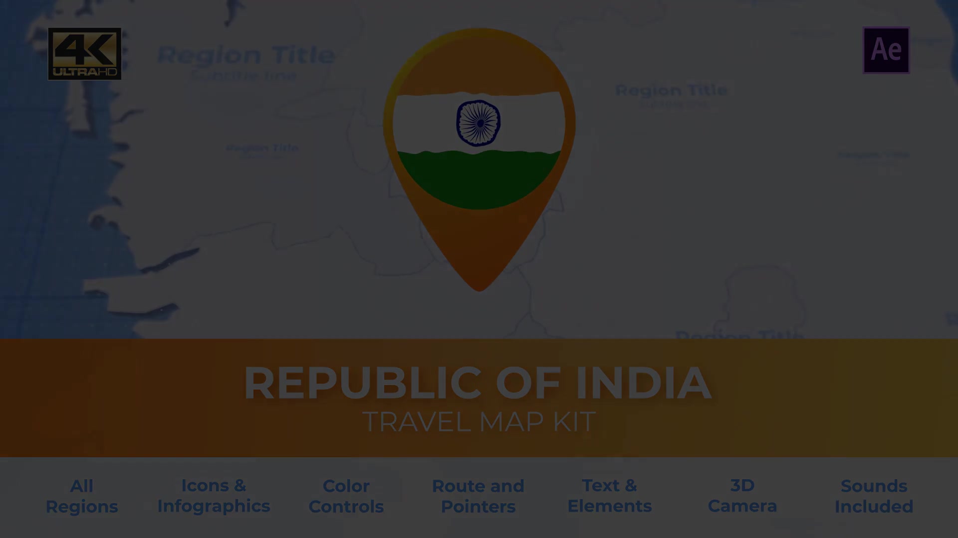 India Map Republic of India Travel Map Videohive 28226837 After Effects Image 6