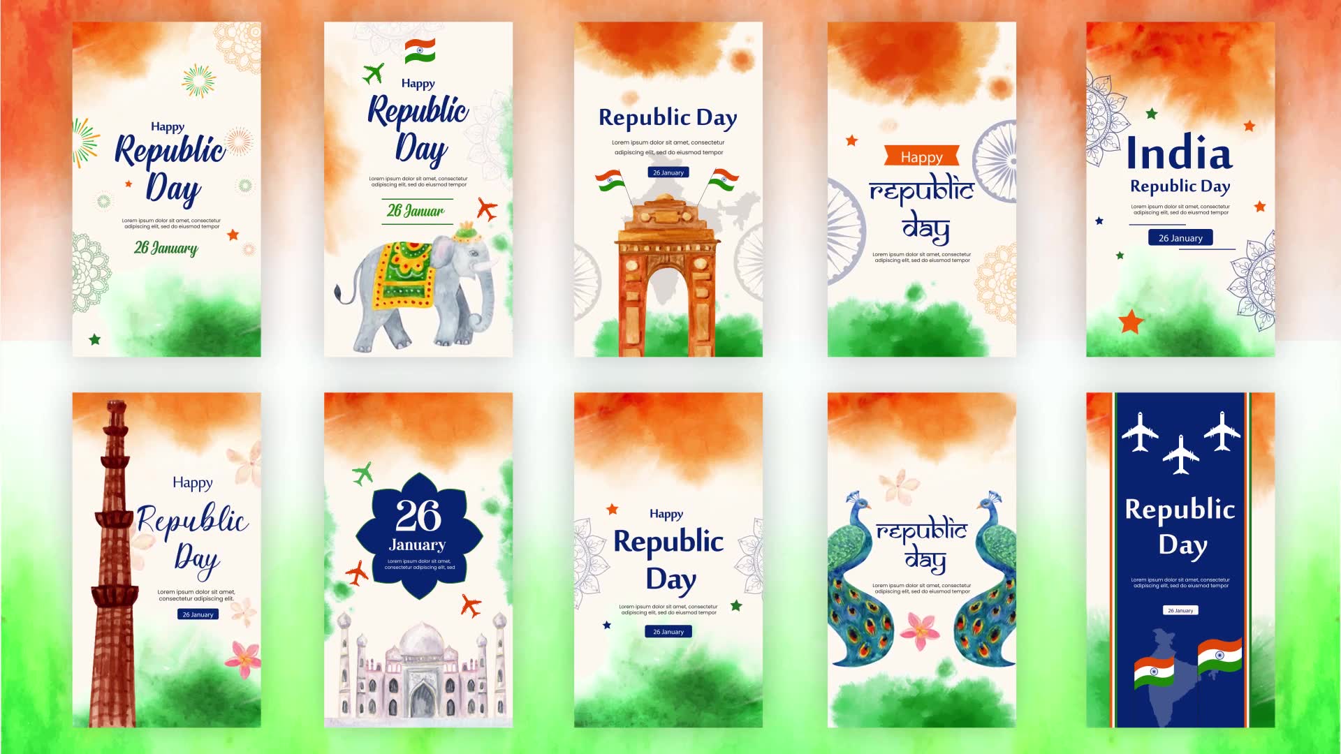 India Republic Stories Pack Videohive 35403956 After Effects Image 2