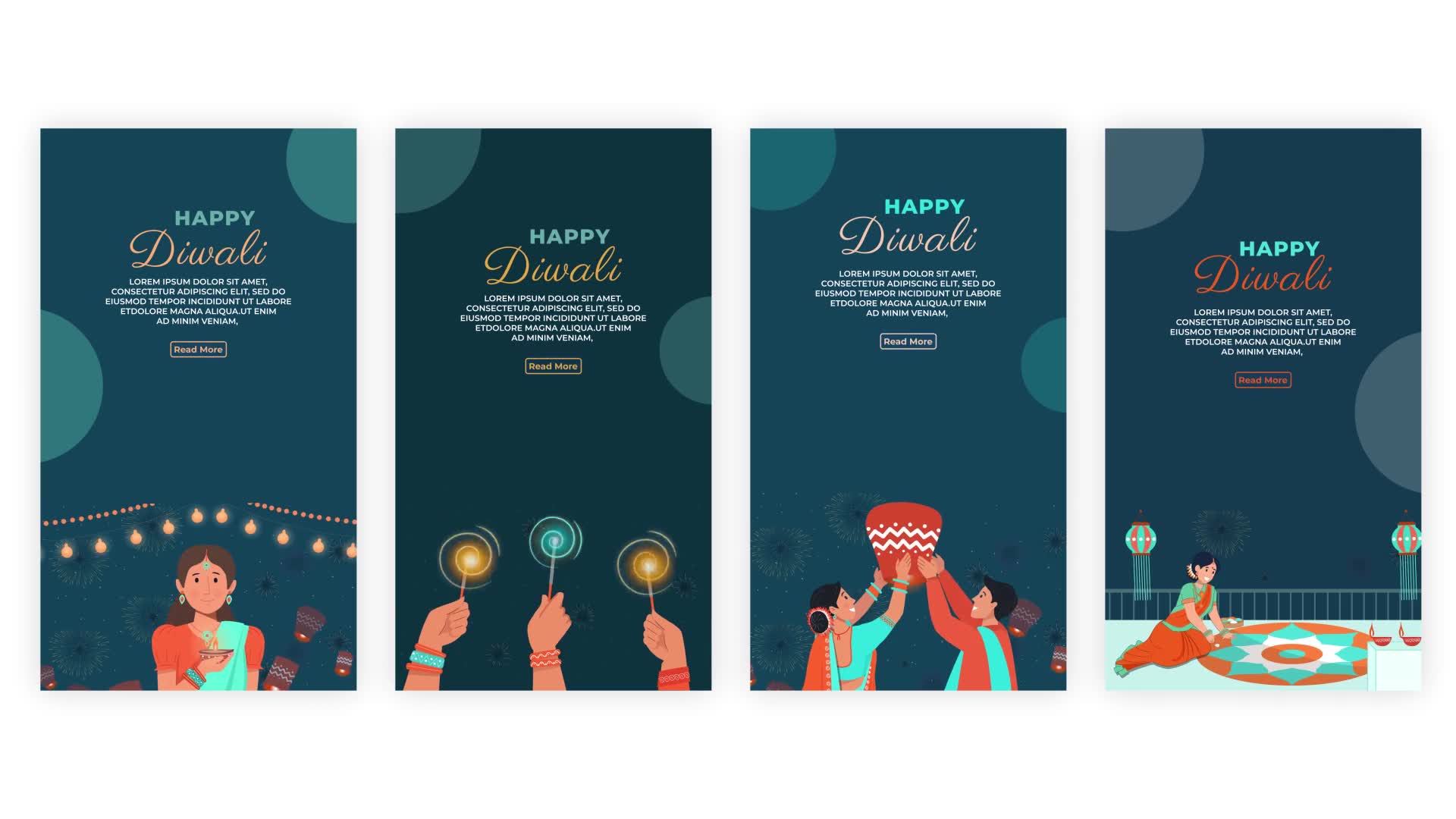 Indian Culture Diwali Festival Instagram Story Pack Videohive 39097622 After Effects Image 2