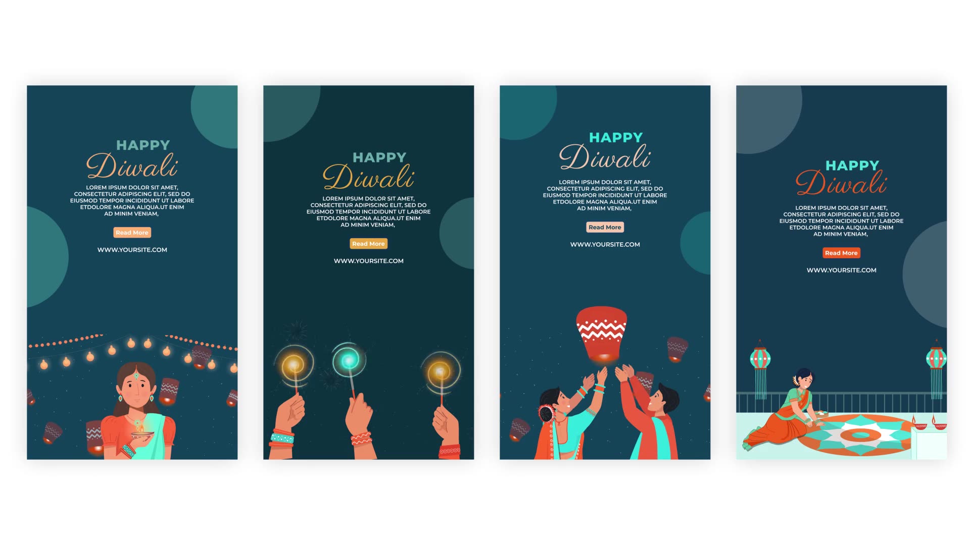 Indian Culture Diwali Festival Instagram Story Pack Videohive 39097622 After Effects Image 3