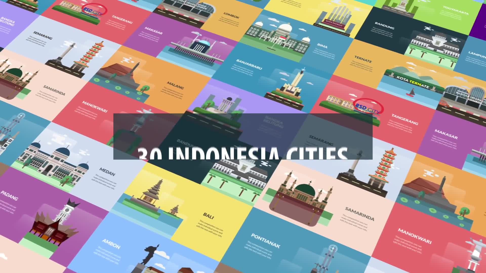 Indonesia Cities Animation | Premiere Pro MOGRT Videohive 31522664 Download  Direct