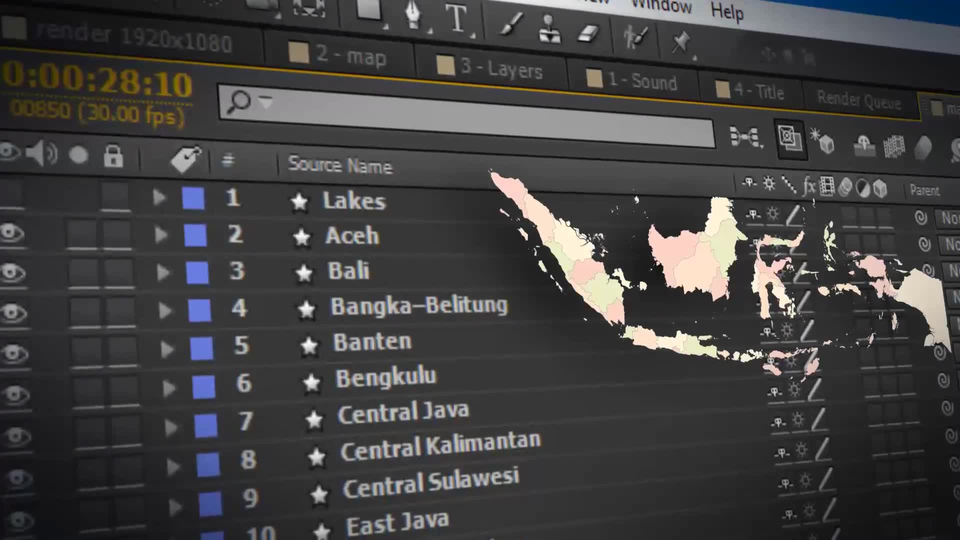 Indonesia Map Republic of Indonesia Map Kit Videohive 24743374 After Effects Image 2