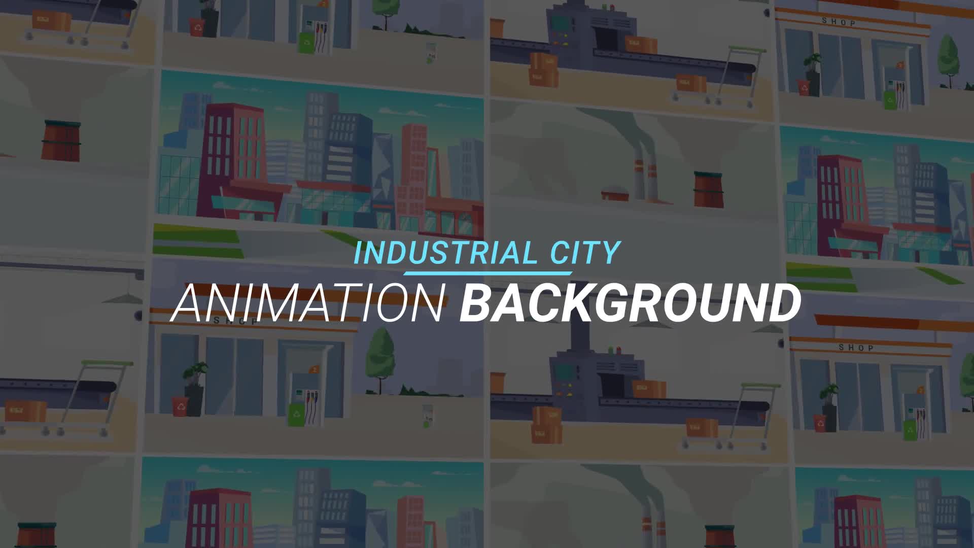 Industrial city Animation background Videohive 34060940 After Effects Image 1