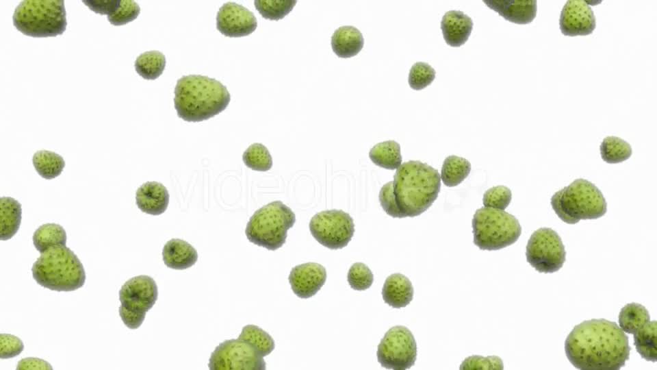 Infinite Rain of Custard Apples on White - Download Videohive 19471140