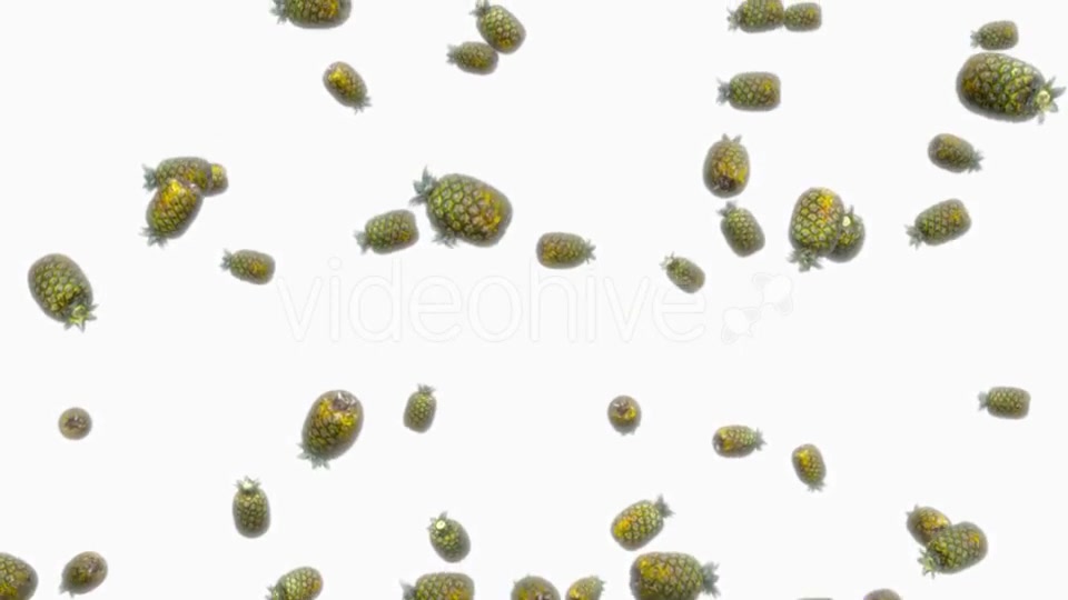 Infinite Rain of Pineapple on White - Download Videohive 19471763