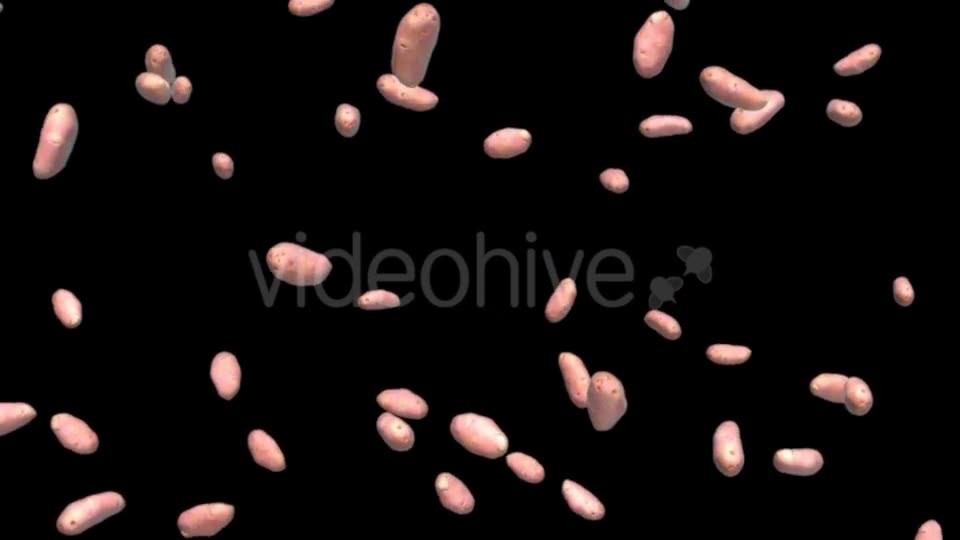 Infinite Rain of Potatoes on Black - Download Videohive 19471775