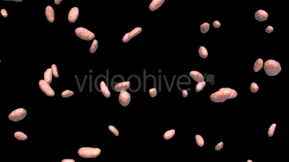 Infinite Rain of Potatoes on Black - Download Videohive 19471775