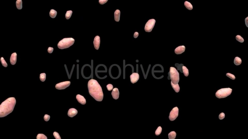 Infinite Rain of Potatoes on Black - Download Videohive 19471775