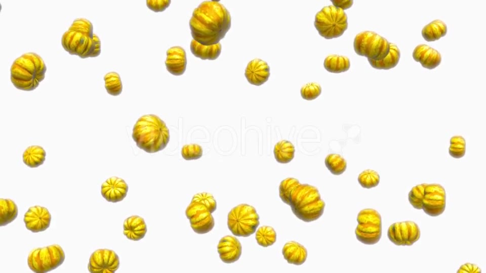 Infinite Rain of Sweet Dumpling Squash on White - Download Videohive 19471817