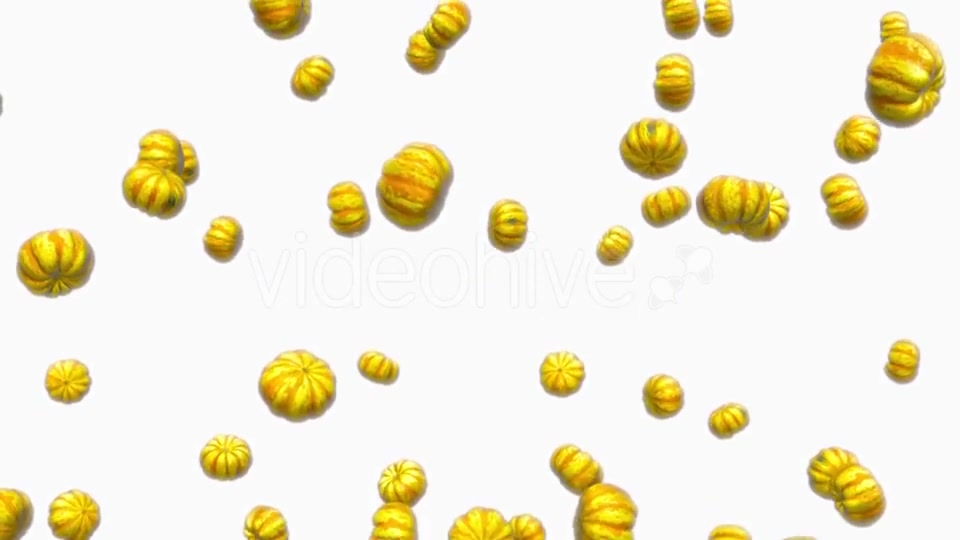 Infinite Rain of Sweet Dumpling Squash on White - Download Videohive 19471817