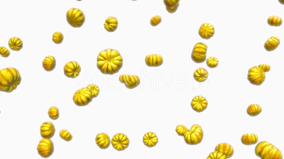 Infinite Rain of Sweet Dumpling Squash on White - Download Videohive 19471817