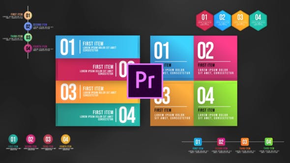 Infographic Animated Lists MOGRT - Download Videohive 25248275