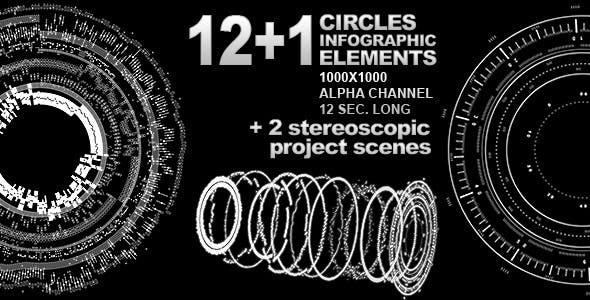 Infographic Disk Elements - Videohive Download 1501253