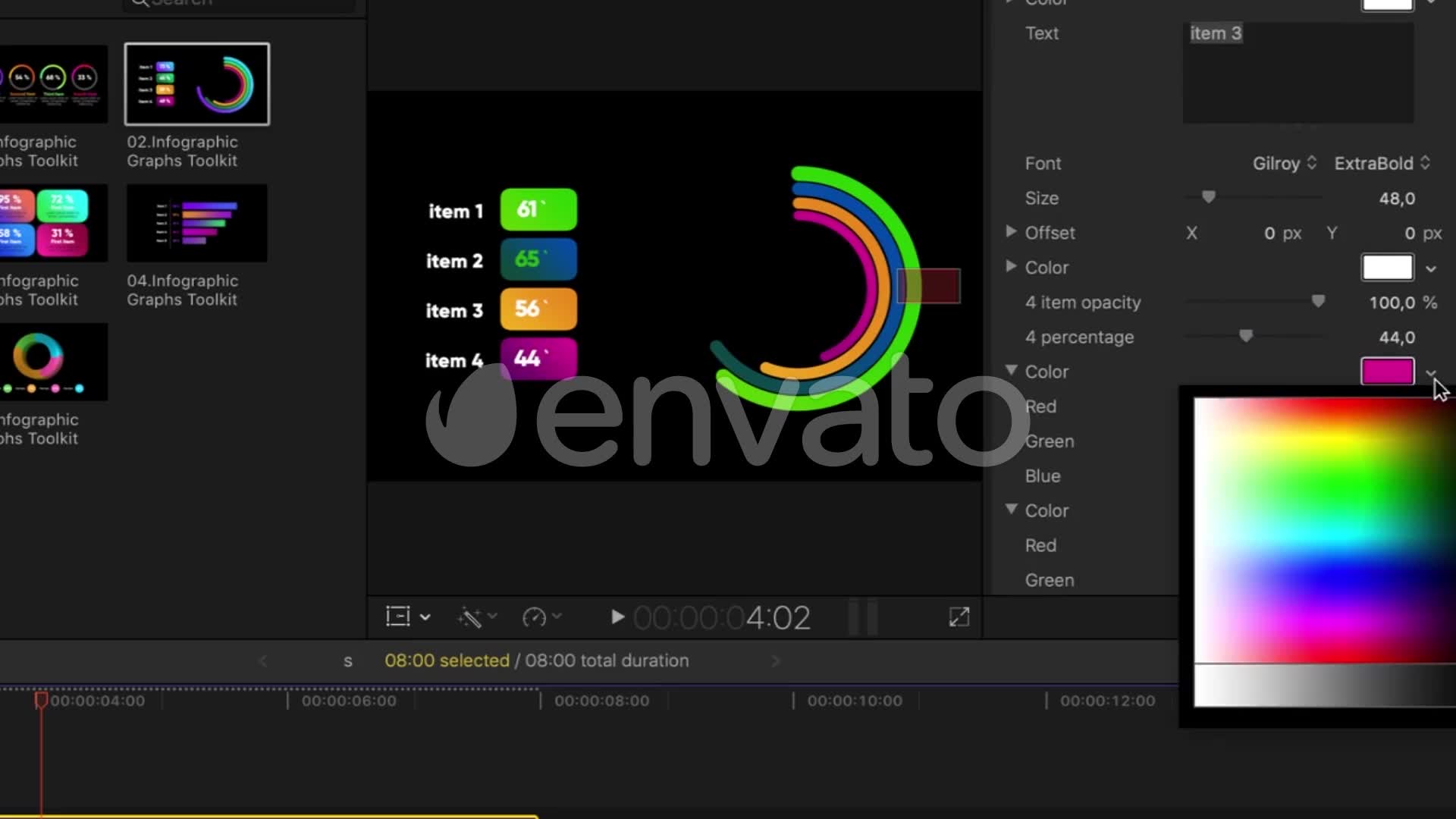 Infographic Graphs Toolkit Final Cut Pro Videohive 26720270 Apple Motion Image 10