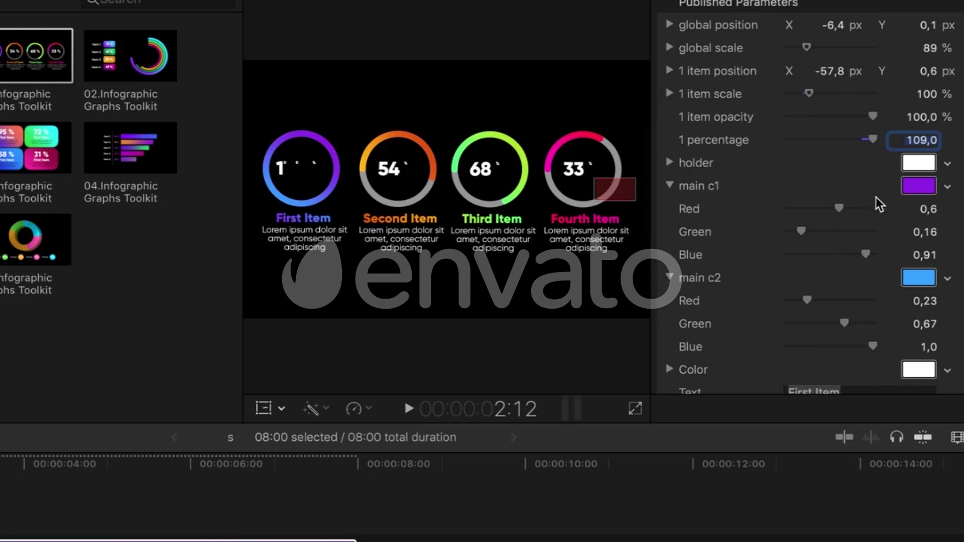 Infographic Graphs Toolkit Final Cut Pro Videohive 26720270 Apple Motion Image 8