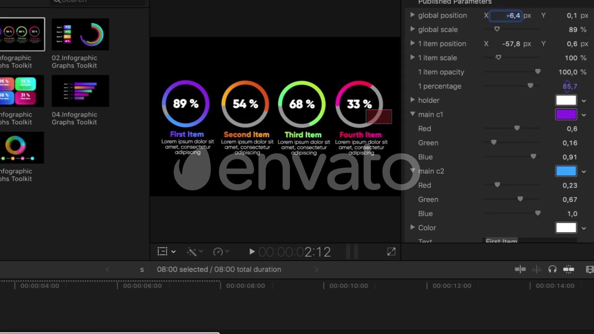 Infographic Graphs Toolkit Final Cut Pro Videohive 26720270 Apple Motion Image 9