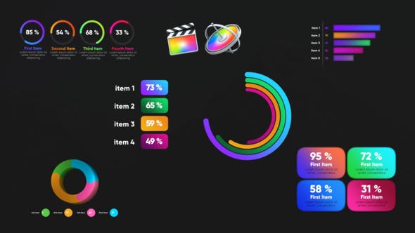 Infographic Graphs Toolkit Final Cut Pro - 26720270 Videohive Download