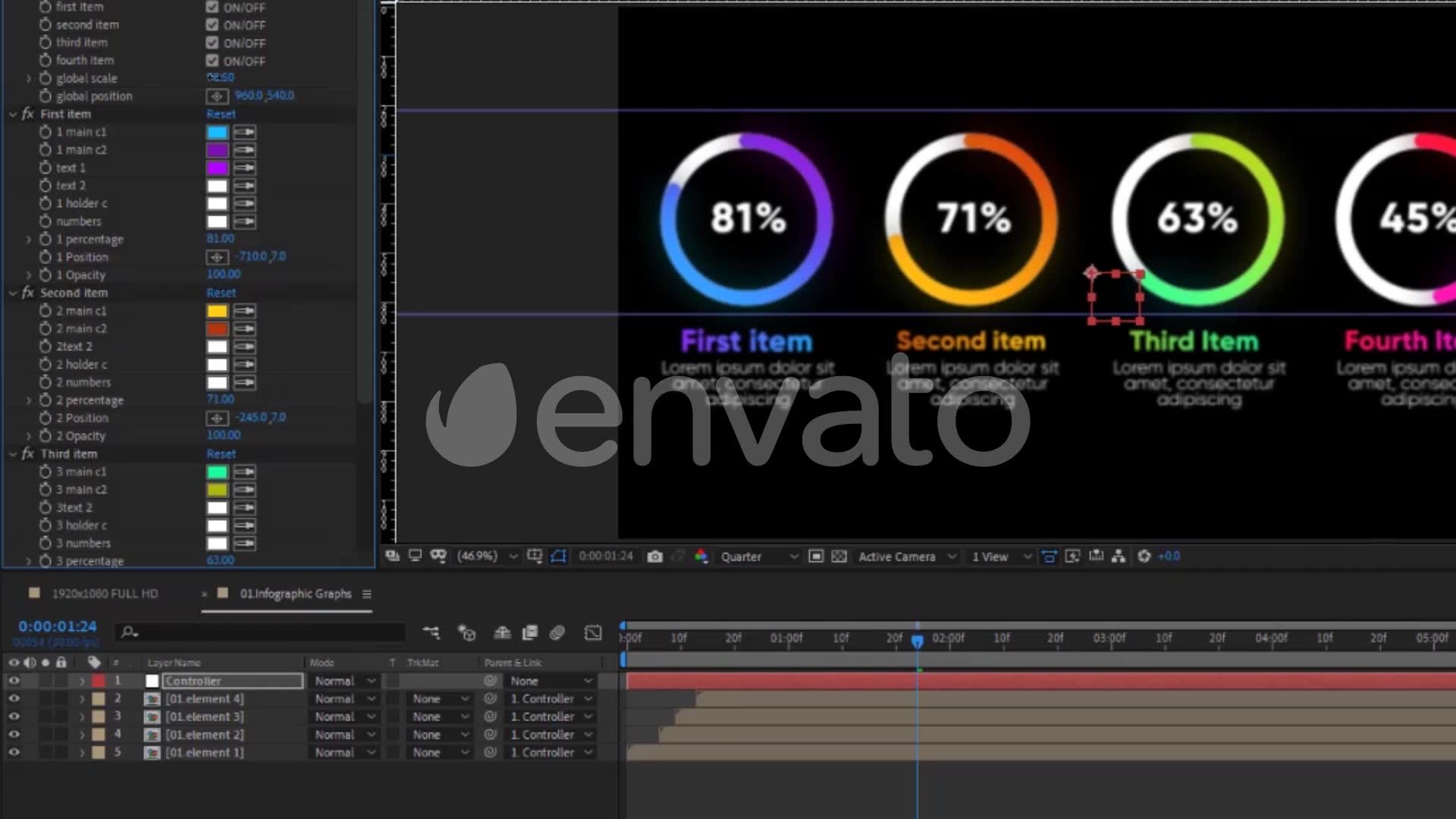 Infographic Graphs Toolkits Videohive 26669281 After Effects Image 10