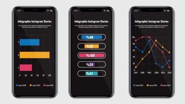 Infographic Instagram Stories Pack - Videohive Download 23005431