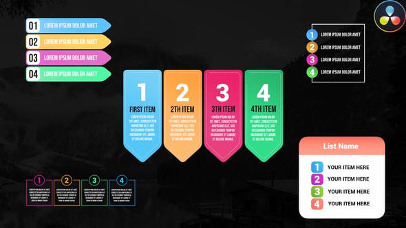 Infographic List Elements - 31542524 Download Videohive
